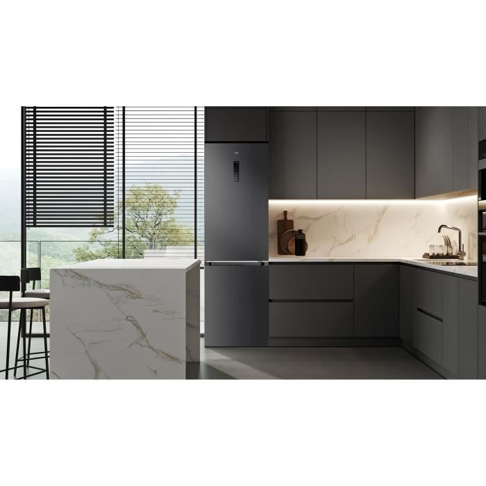 Réfrigérateur combiné - TCL - RP347BBD0 - 347 L - Classe D - 60 x 67,5 x 193,5 cm - Noir