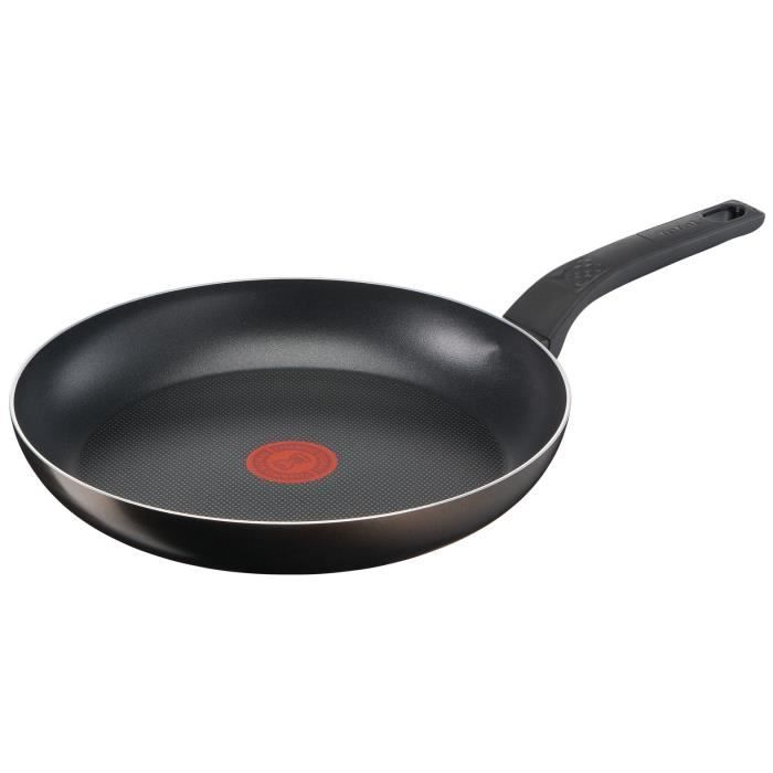 TEFAL Easy Cook & Clean Poele 28 cm, Non induction, Revetement antiadhÈsif, FabriquÈ en France B5540602
