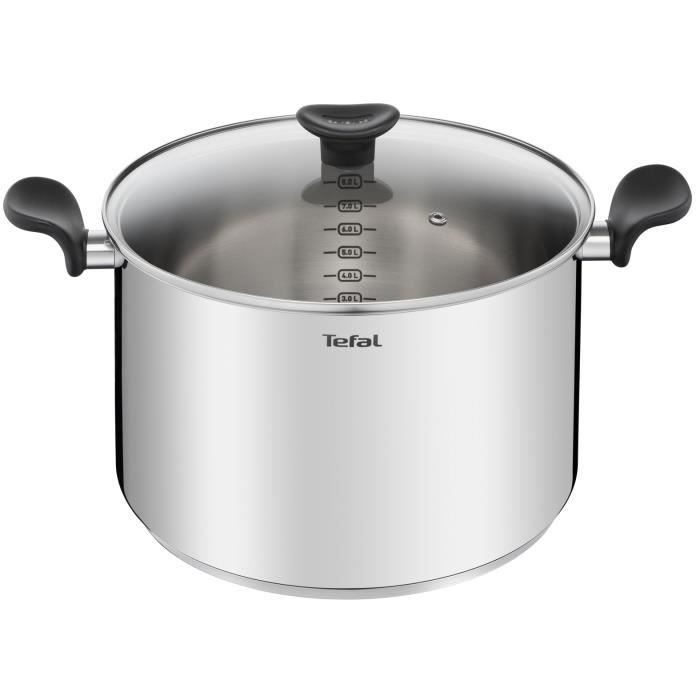 TEFAL Primary Marmite 28 cm + couvercle verre, Induction, Acier inoxydable haute qualitÈ, Garantie 10 ans E3086404