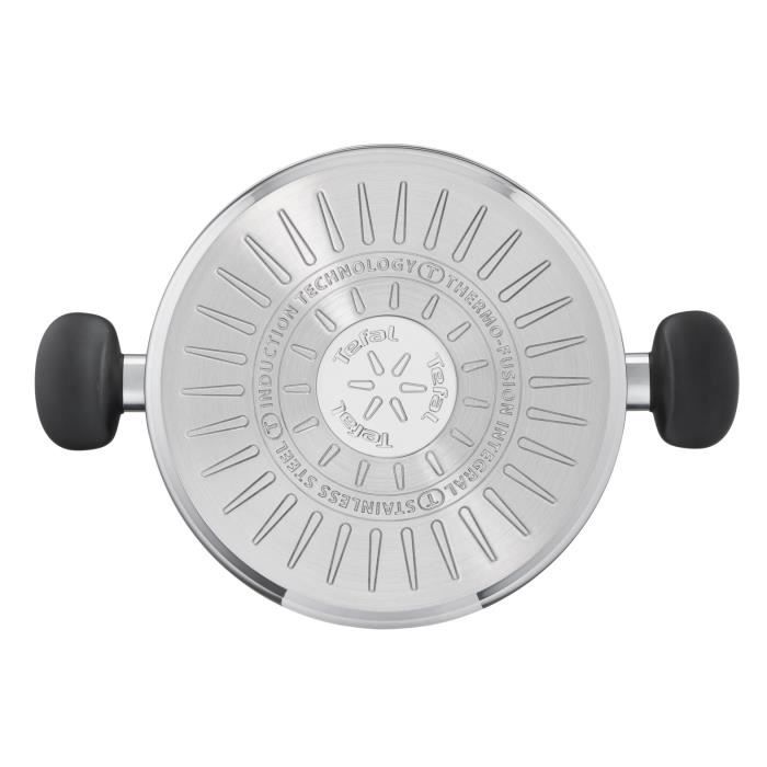 TEFAL Primary Marmite 28 cm + couvercle verre, Induction, Acier inoxydable haute qualitÈ, Garantie 10 ans E3086404