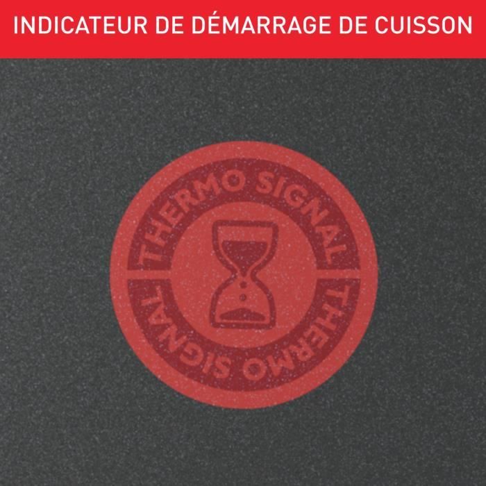 TEFAL Faitout 24 cm, Induction, Revetement antiadhÈsif, Couvercle verre, Ergonomique, FabriquÈ en France, Daily Expert C2894602