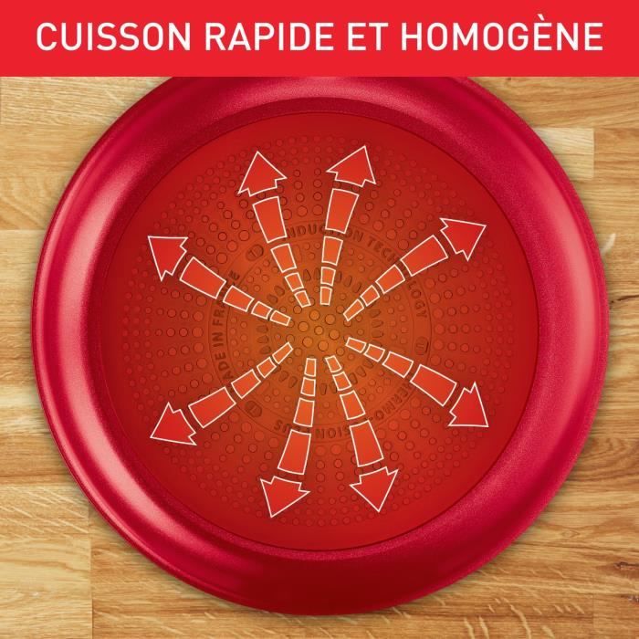 TEFAL Faitout 24 cm, Induction, Revetement antiadhÈsif, Couvercle verre, Ergonomique, FabriquÈ en France, Daily Expert C2894602