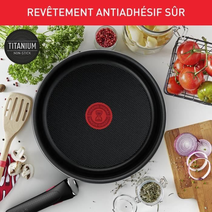 TEFAL INGENIO Easy Cook & Clean Lot 4 pieces, Poele, Casserole, Non induction, Revetement antiadhÈsif, FabriquÈ en France L1539302