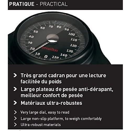 Pese Personne TERRAILLON T-pro Plus - mÈcanique - Semi-Professionnel - Revetement Anti-DÈrapant