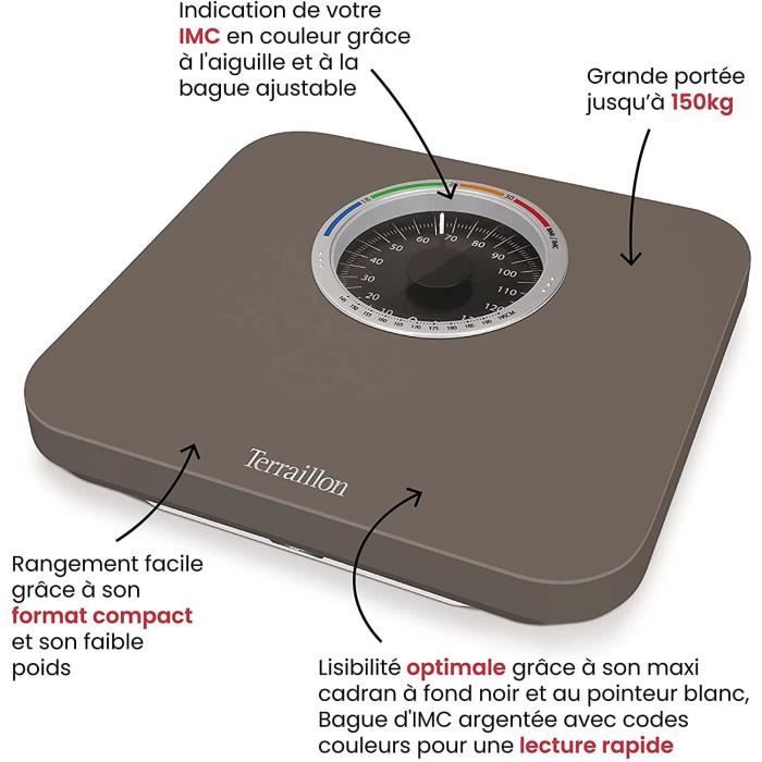 Pese Personne TERRAILLON - Nautic Up - mÈcanique - indicateur d'IMC