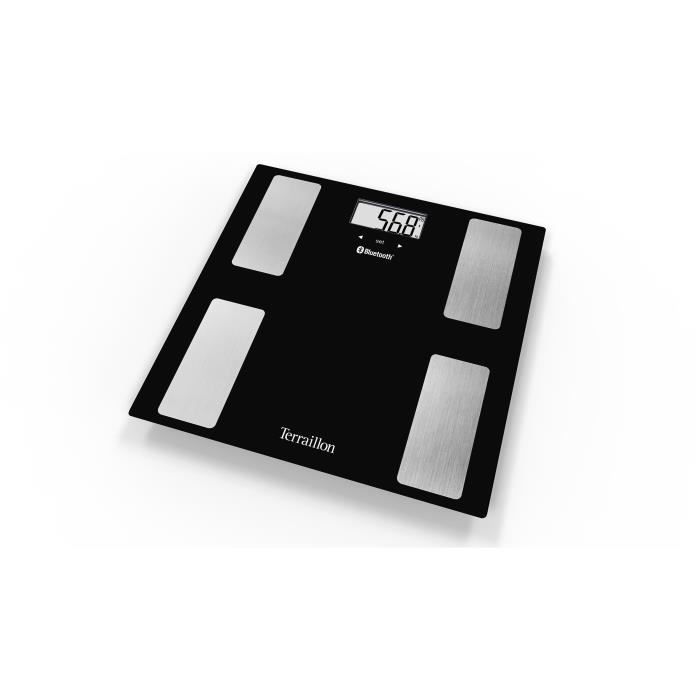 TERRAILLON - ImpÈdancemetre connectÈ Web Coach Move - Analyse des masses corporelles - plateau verre - 8 mÈmoires