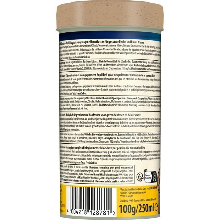 TetraMin Granulés - TETRA - Aliment complet pour poissons tropicaux - 250 ml