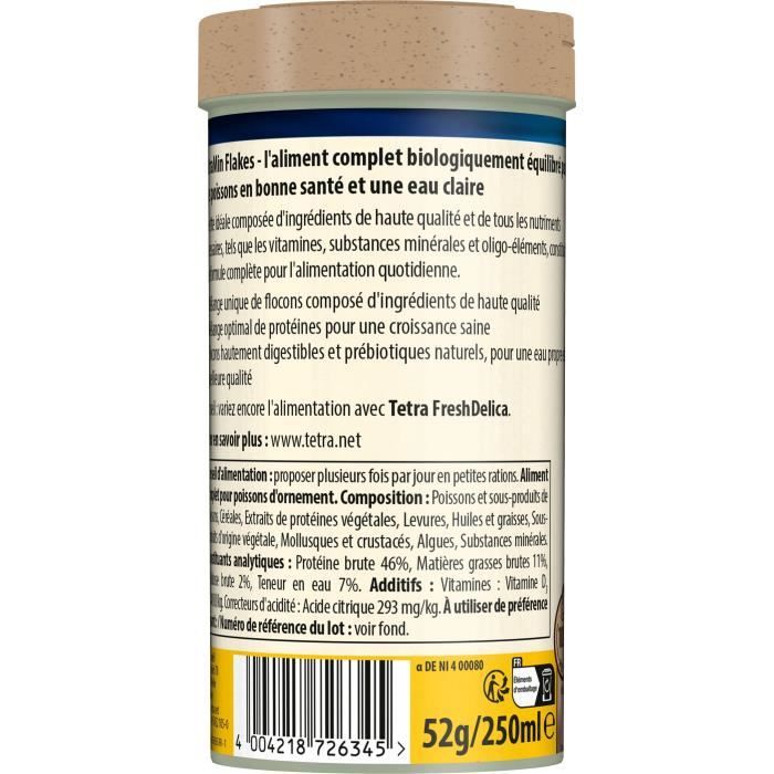 TetraMin Flocons - TETRA - Aliment complet pour poissons tropicaux - 100 ml