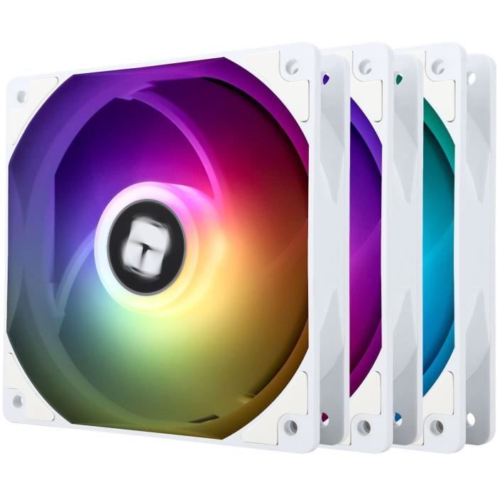 Thermalright - TL-C12CW-S (Blanc) - 3x120mm - Pour boitier PC - Pack de 3