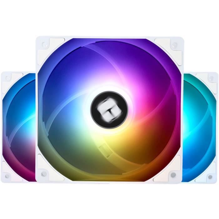 Thermalright - TL-C12CW-S (Blanc) - 3x120mm - Pour boitier PC - Pack de 3