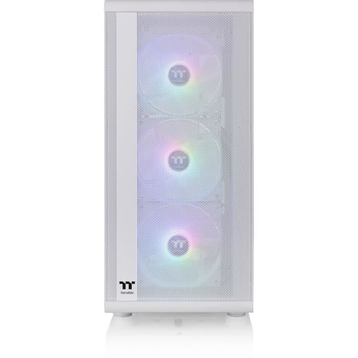 BoÓtier PC Moyen Tour sans alim - THERMALTAKE S200 TG ARGB (Blanc) - ATX/Micro ATX - 3x120mm A-RGB - USB 3.0/2.0 - Verre trempÈ