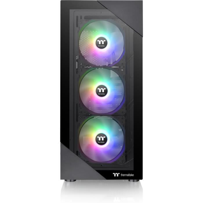 BoÓtier PC Moyen Tour sans alim - THERMALTAKE View 200 TG ARGB (Noir) - ATX/Micro ATX - 3x120mm A-RGB - USB 3.0/2.0 - Verre trempÈ