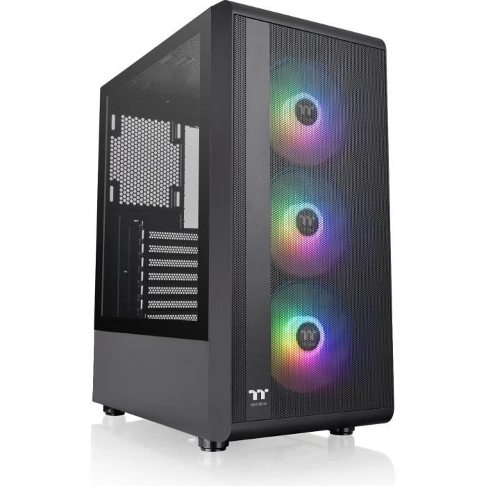 BoÓtier PC - THERMALTAKE - S200 TG ARGB (Noir) - Moyen tour - Format ATX - Sans alimentation