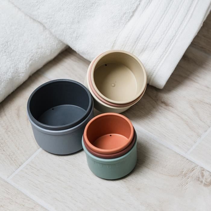 Jouets de bain - THERMOBABY - Empilables - Colorés et éducatifs des 10 mois