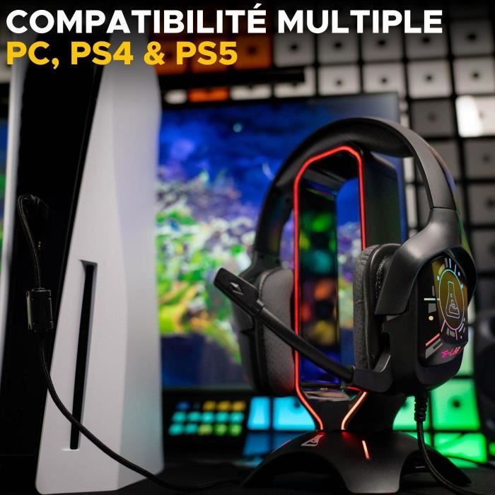 Casque Gamer Filaire - The G-Lab - KORP COBALT 7.1 - Son 7.1 Surround - USB - RGB