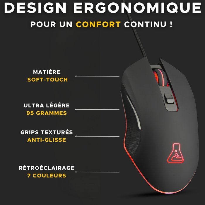 Souris gaming THE G-LAB Kult Helium Pro 12800 DPI
