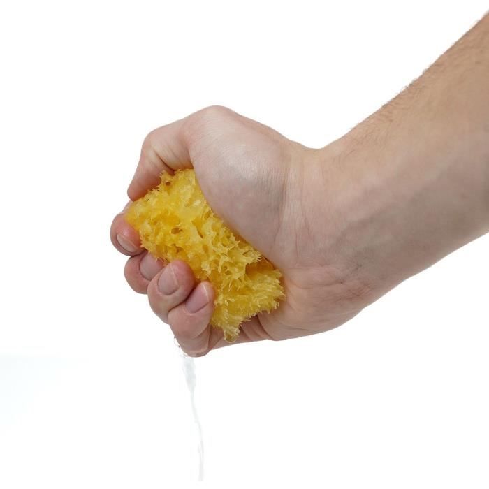 Eponge de mer - THERMOBABY - HONEYCOMB - Naturelle, durable et douce - Jaune