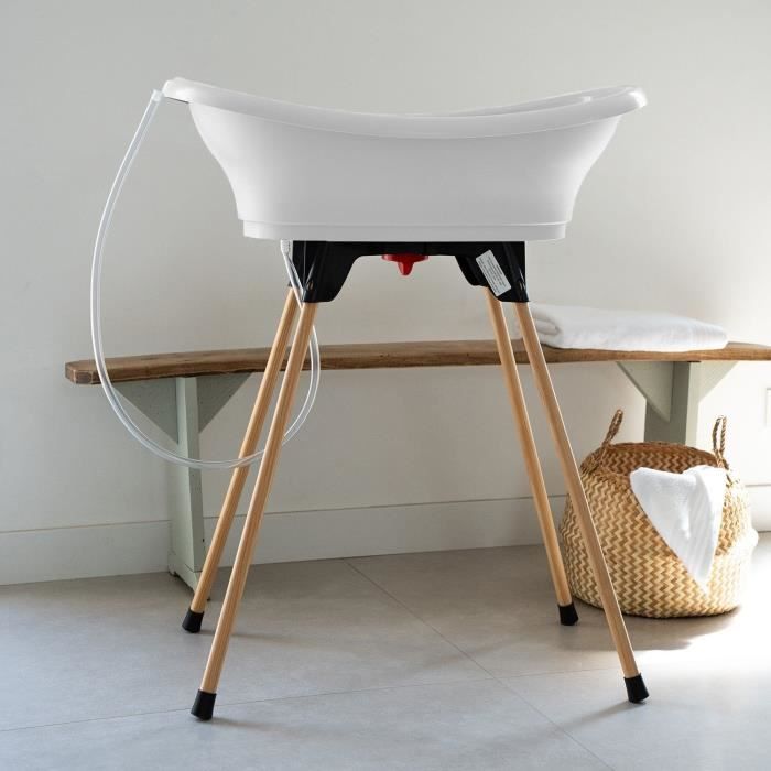 Kit baignoire VASCO Blanc Muguet : baignoire + pieds + tuyau de vidange - THERMOBABY