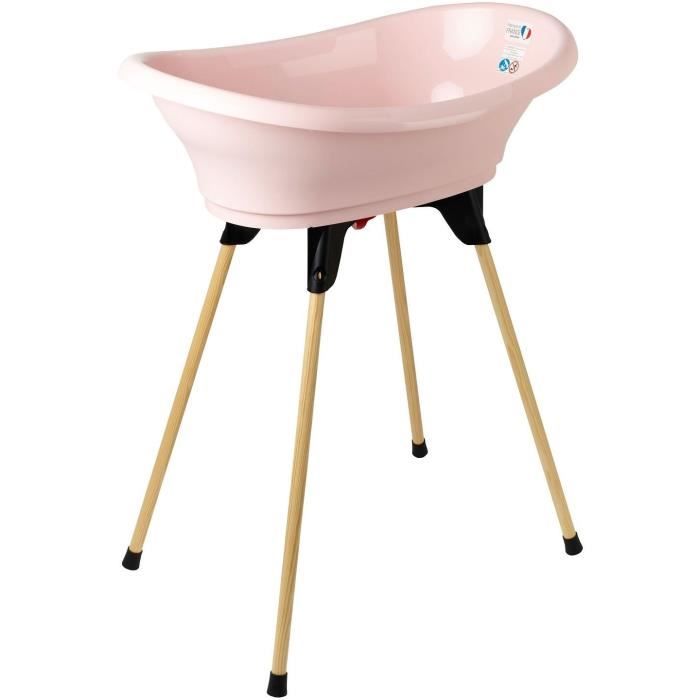 THERMOBABY KIT BAIGNOIRE VASCO Rose Poudré : baignoire + pieds + tuyau de vidange