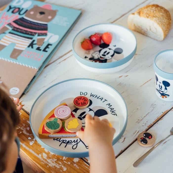 Pack repas 2eme âge THERMOBABY MICKEY Assiette + gobelet + bol + set de 2 cuilleres