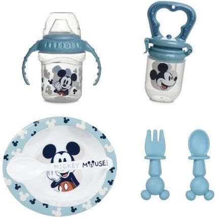 Pack repas 1er age THERMOBABY MICKEY - 1 grignoteuse + 1 bol avec cuillere + 1 tasse a poignée + un set de 2 couverts