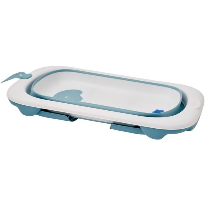 Baignoire pliable - THERMOBABY - BALNÉA - Compact - Bouchon de vidange - Jusqu'a 18 mois - Bleu