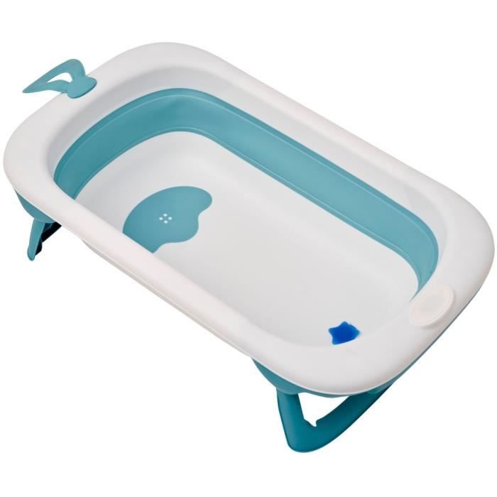 Baignoire pliable - THERMOBABY - BALN…A - Compact - Bouchon de vidange - Jusqu'a 18 mois - Bleu