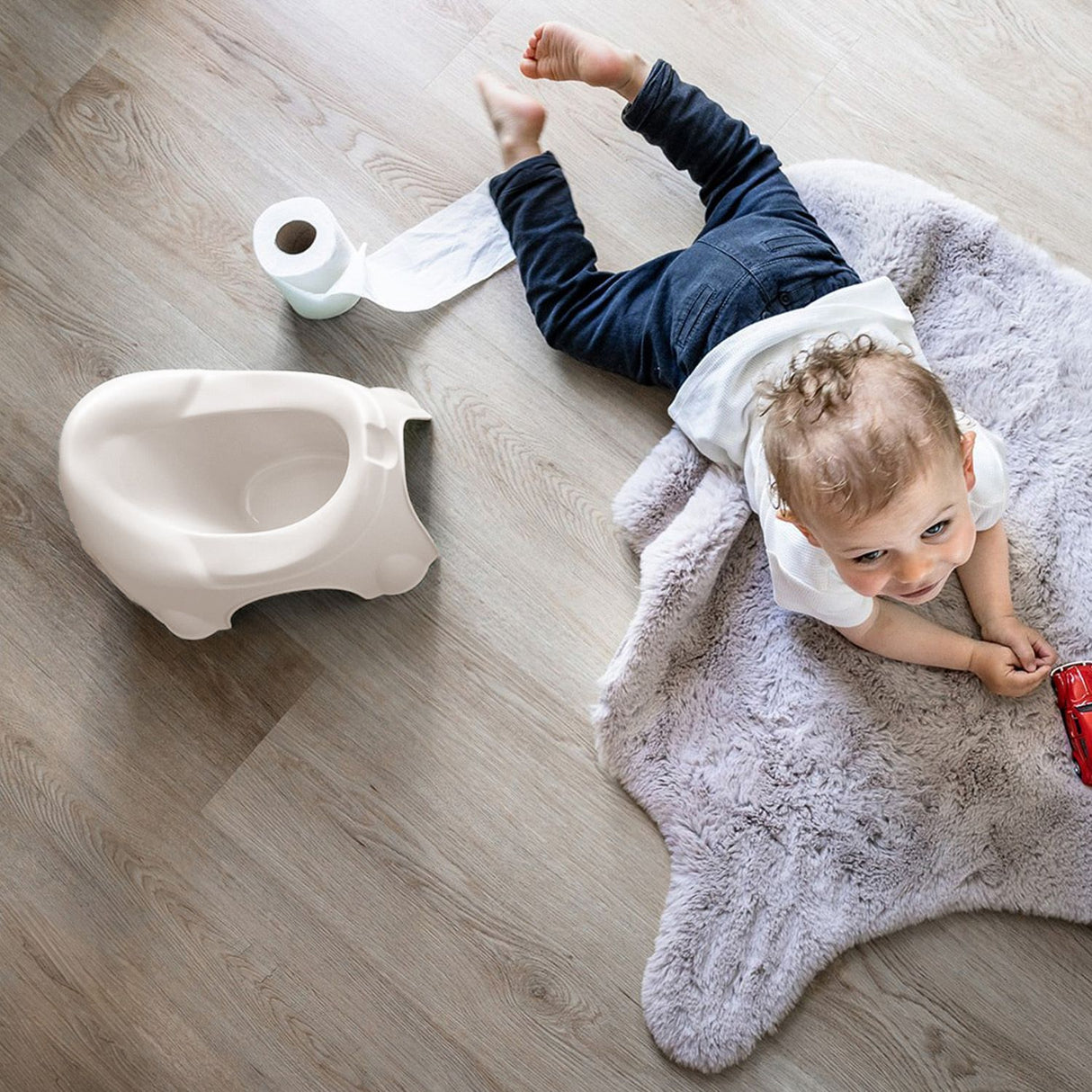 Pot d'apprentissage - THERMOBABY - INITIO - Blanc creme