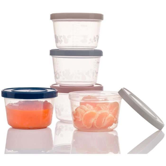 Lot de 5 boîtes de conservation - THERMOBABY - 250 ml - Hermétiques et sans BPA
