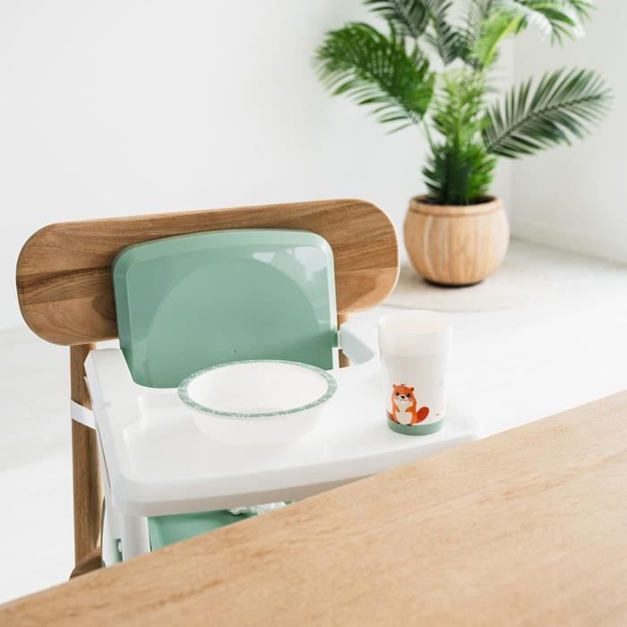Rehausseur de chaise - THERMOBABY - GUSTO 2-en-1 - Vert Sauge - Evolutif et transportable