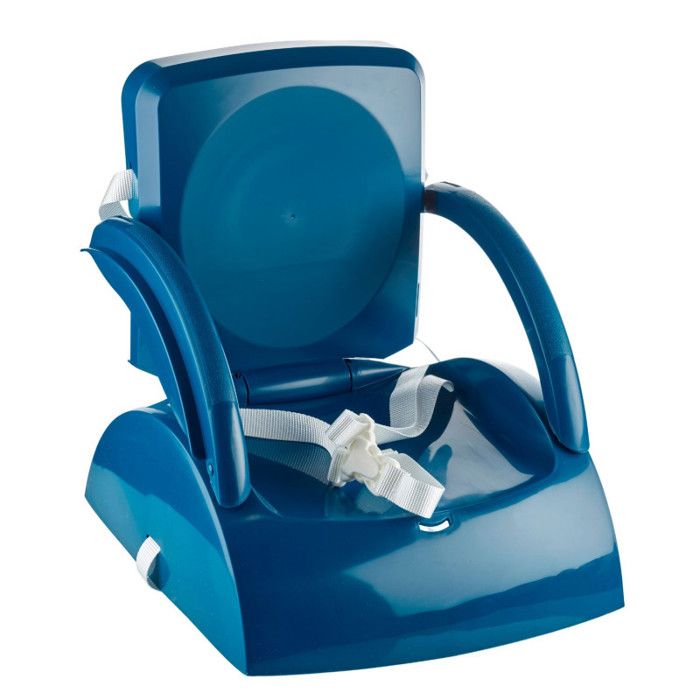 Rehausseur de chaise enfant 2 en 1 THERMOBABY YEEHOP - Harnais sÈcuritÈ 3 points - Tablette amovible - Bleu ocÈan