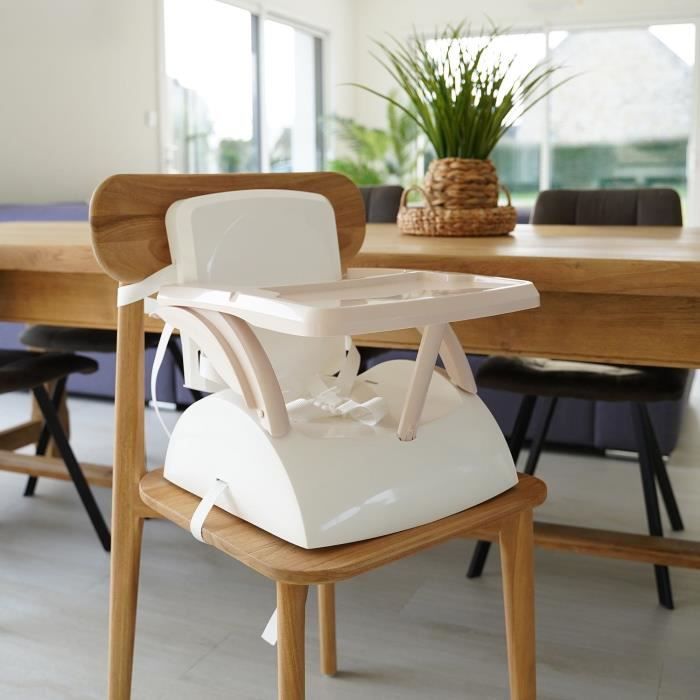 Rehausseur de chaise enfant 2 en 1 THERMOBABY YEEHOP - Harnais sécurité 3 points - Tablette amovible - Bleu océan