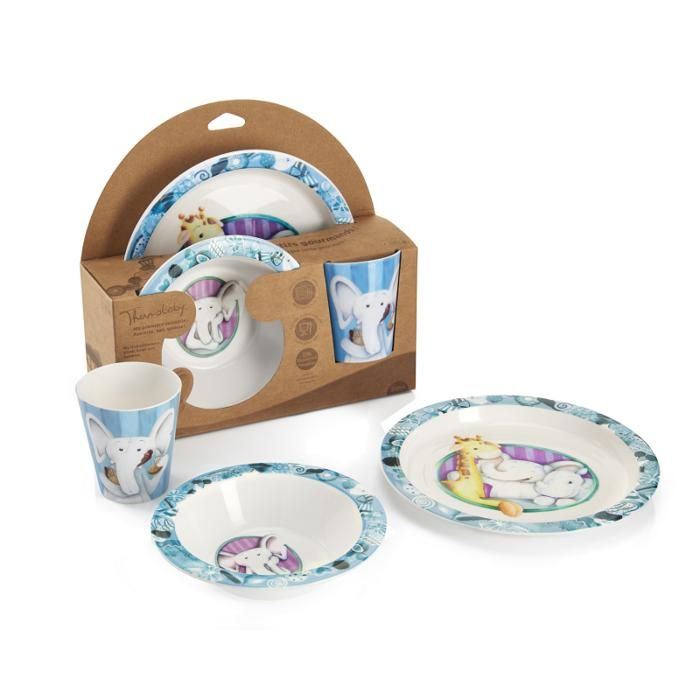 Pack Repas 2eme ¬ge - Thermobaby - Rehausseur chaise - 5 boÓtes de conservation - Coffret vaisselle  - Bavoir semi-rigide