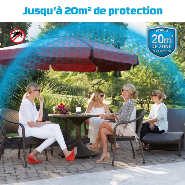 Appareil Anti-Moustiques et Moustiques Tigre sans fil - Lanterne Noire - 20m² de Protection
