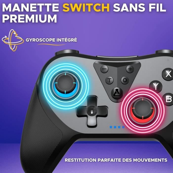 Manette Switch - The G-Lab - K-PAD HELIUM - Sans fil - Nintendo Switch - Noir
