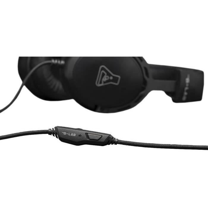Casque Gamer Filaire - THE G-LAB - KORP TITANIUM - Microphone - PC/PS4/Xbox One - Noir