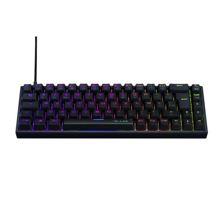 Clavier Gamer - The G-Lab - KEYZ TITAN - MÈcanique (Switch Rouge) - Filaire - RGB - Noir