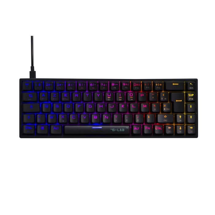 Clavier Gamer - The G-Lab - KEYZ TITAN - MÈcanique (Switch Rouge) - Filaire - RGB - Noir