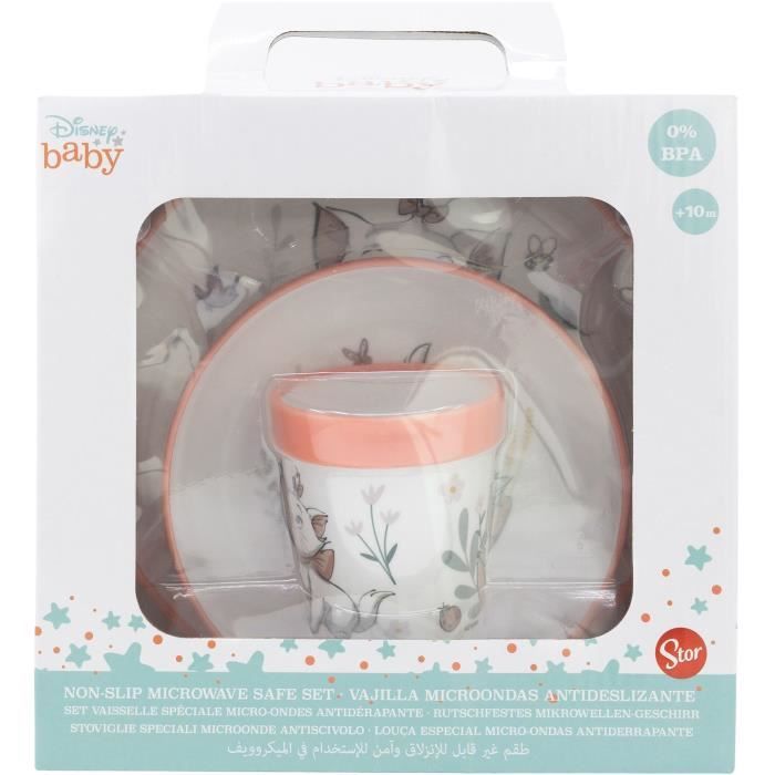 Coffret repas THERMOBABY ARISTOCHAT 3 pieces : Assiette, bol et gobelet