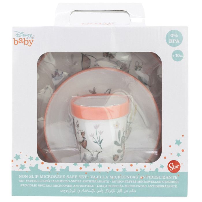 Coffret repas THERMOBABY ARISTOCHAT 3 pieces : Assiette, bol et gobelet