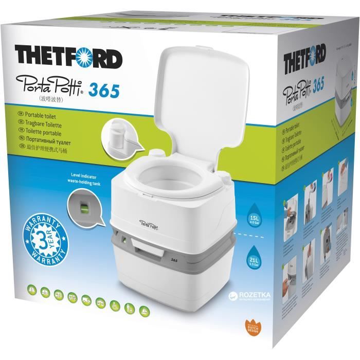 Toilette portable - THETFORD - Porta Potti Qube PP365 - Capacité 21L - Pompe piston