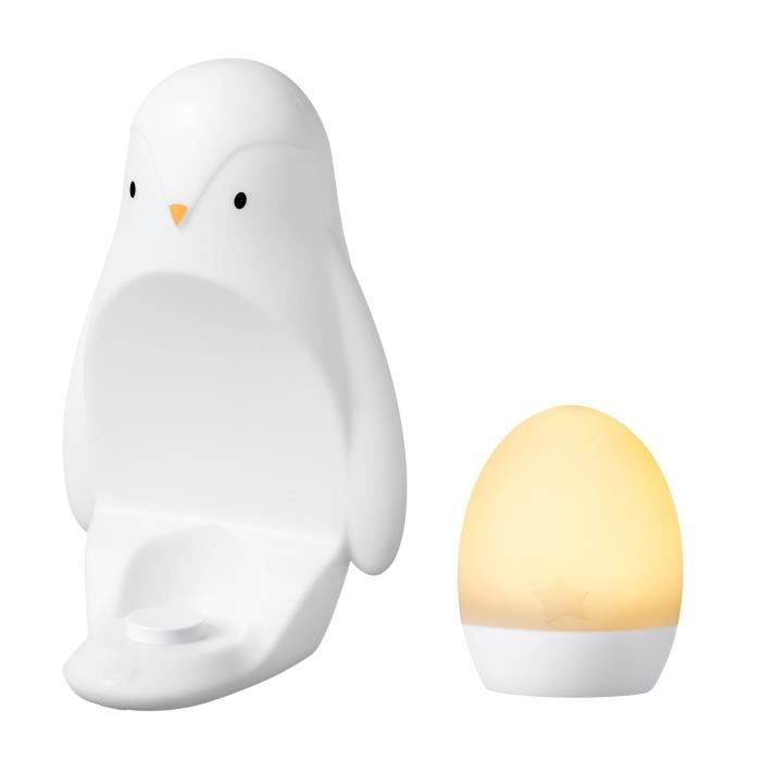 TOMMEE TIPPEE Veilleuse Pingouin 2-en-1, oeuf lumineux nomade, luminositÈ rÈglable, USB