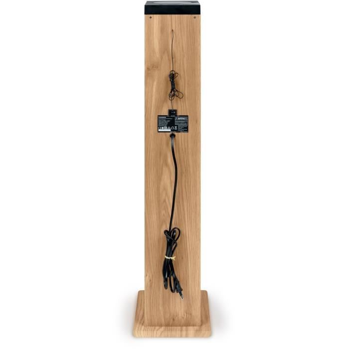 Tour haut-parleur - THOMSON - Noir/Bois - Bluetooth/CD/USB/SD, 60W, Radio FM, Télécommande, Alim. 230V