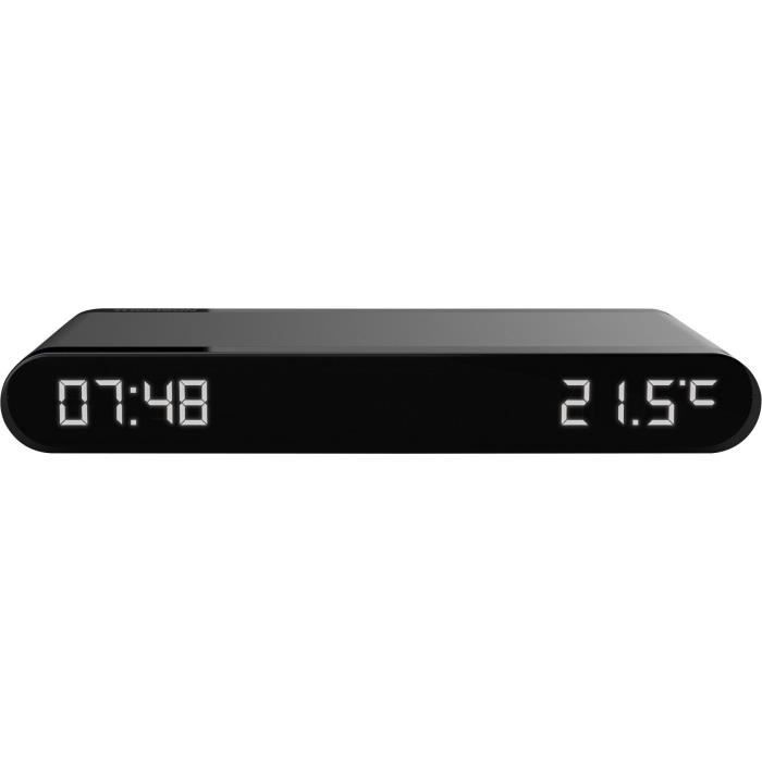 Réveil station de charge - THOMSON - Noir - Induction 15W, Température, Port USB-C, Alim. 230V