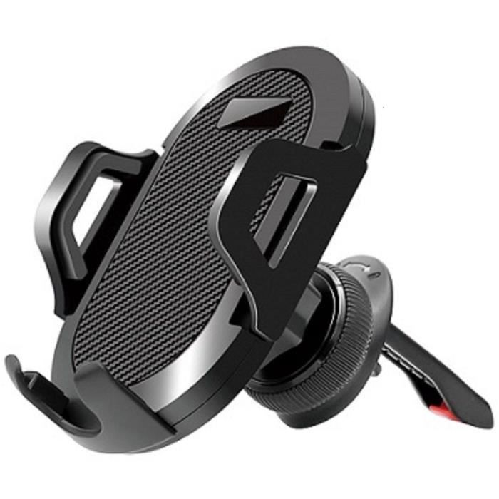 Porte téléphone THOMSON Rotatif a pince 360° -Fixation sur la grille d'aération du véhicule grâce a sa pince solide.