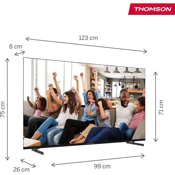 THOMSON 55UG4S14 - TV LED 55 (139 cm) - 4K UHD 3840x2160 - HDR 10 - Google TV - 2xHDMI 2.1 + 2xHDMI 2.0