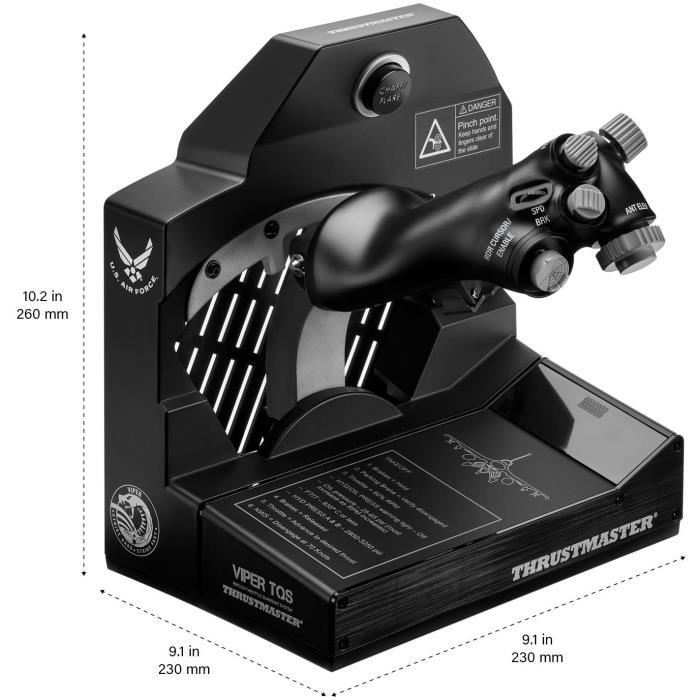 Manette des gaz - THRUSTMASTER - Viper TQS - ContrÙle prÈcis et ergonomique - Noir - USB - PC