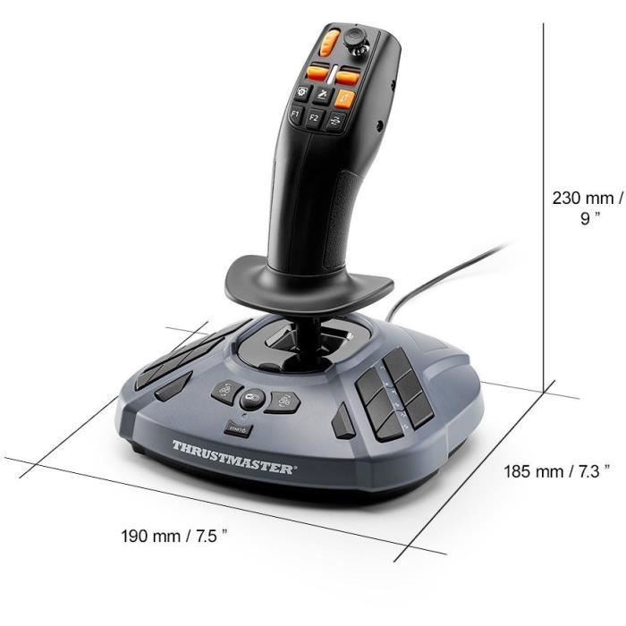 Joystick pour simulateur - THRUSMASTER - Joystick SimTask FarmStick - Noir - Farming et Èquipements lourds