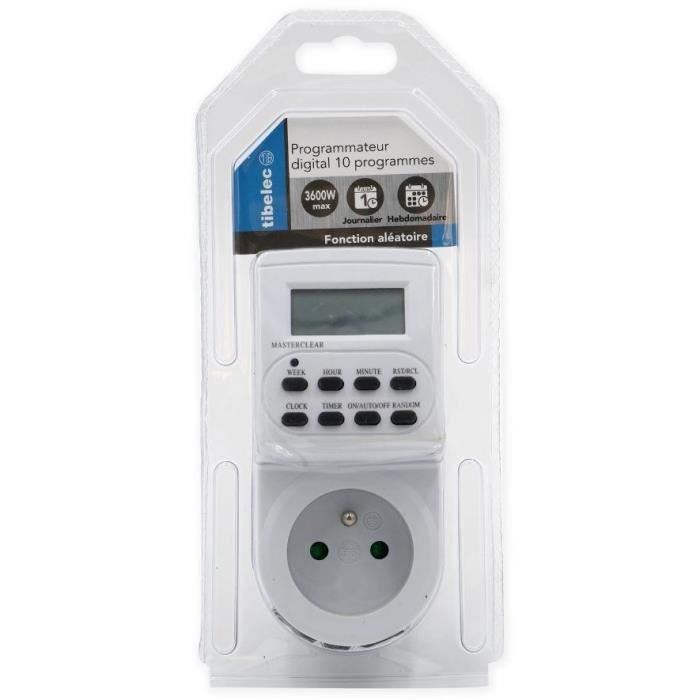 TIBELEC Programmateur digital journalier et hebdomadaire