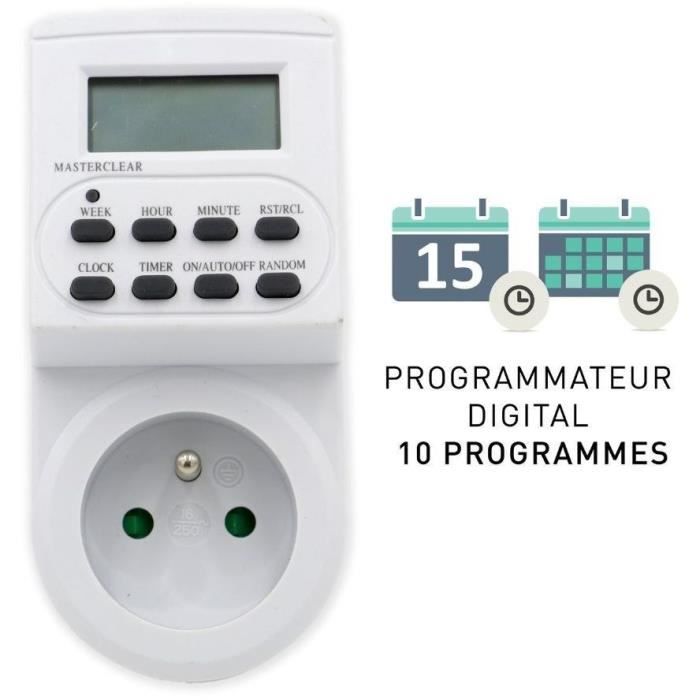 TIBELEC Programmateur digital journalier et hebdomadaire